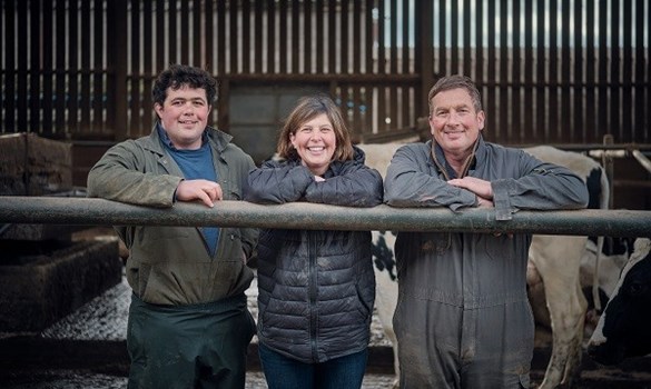 David, Cheryl and Robert Higgins at Bentley Ford Farm